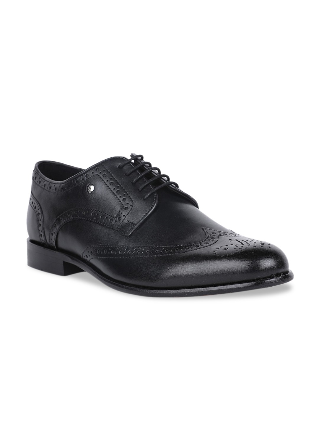 

Hush Puppies Men Black Solid Formal Leather Derbys