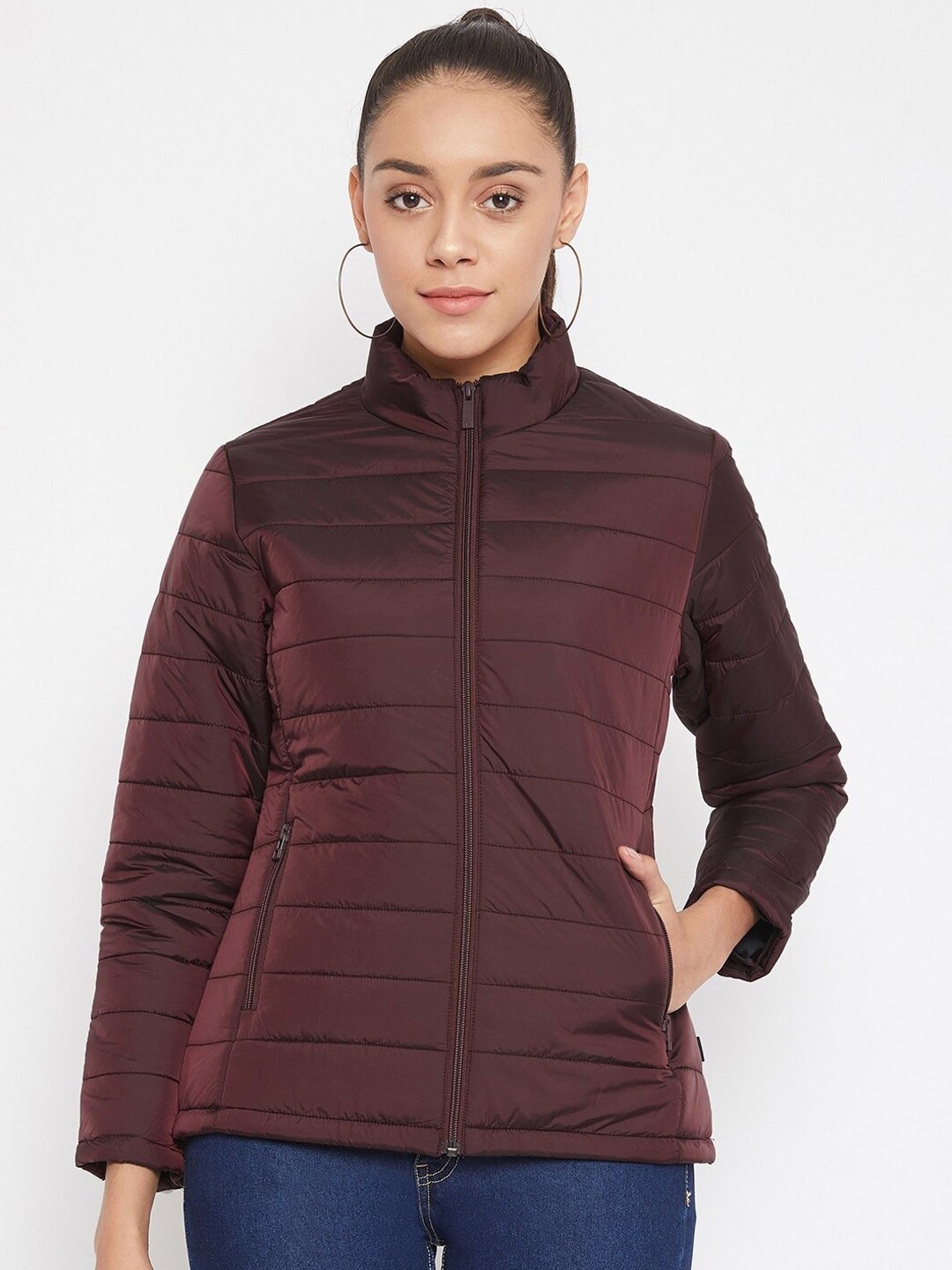 

Crimsoune Club Men Maroon Solid Lightweight Puffer Jacket
