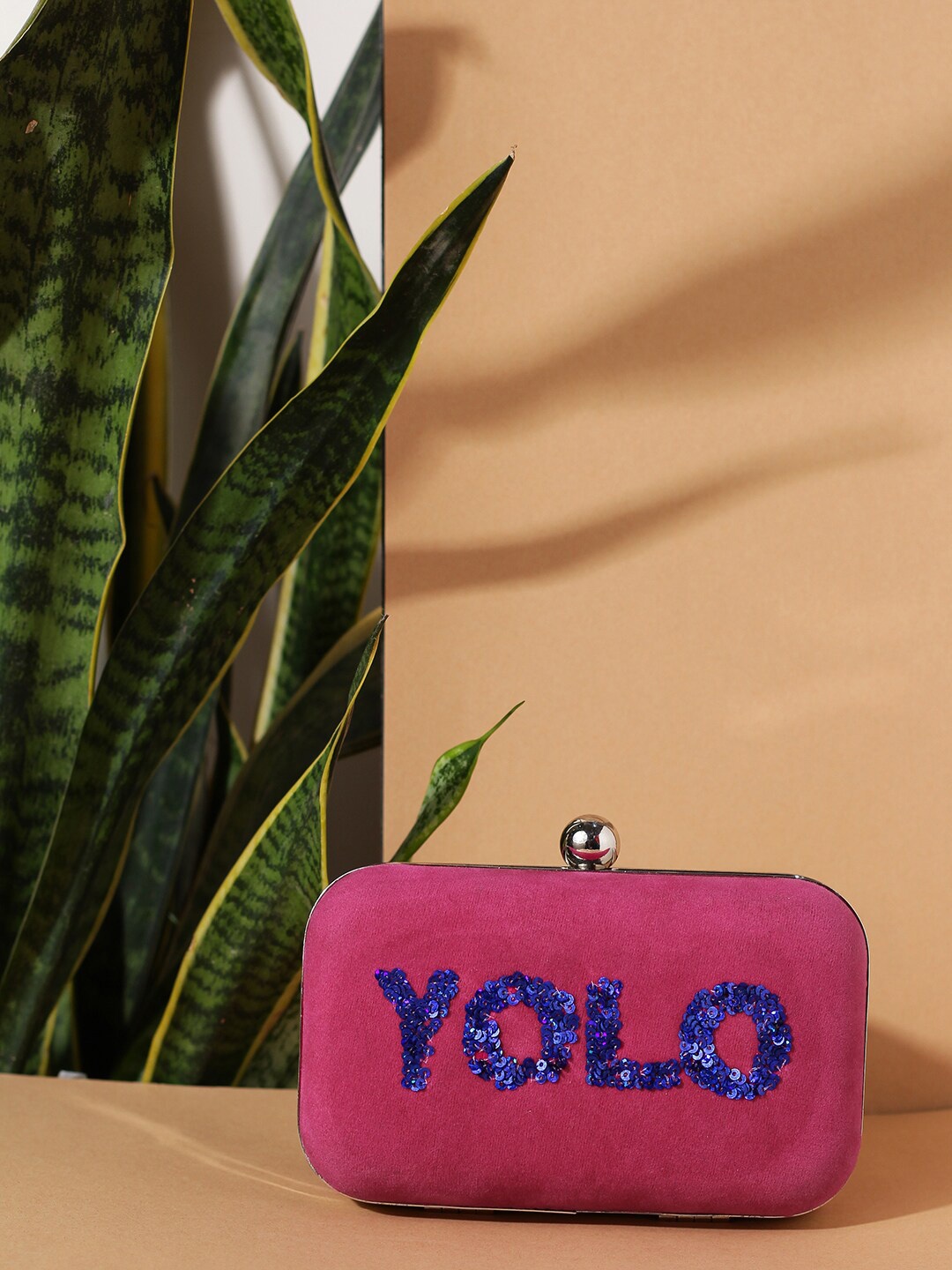 

STREET 9 Women Pink Embellished Clutch