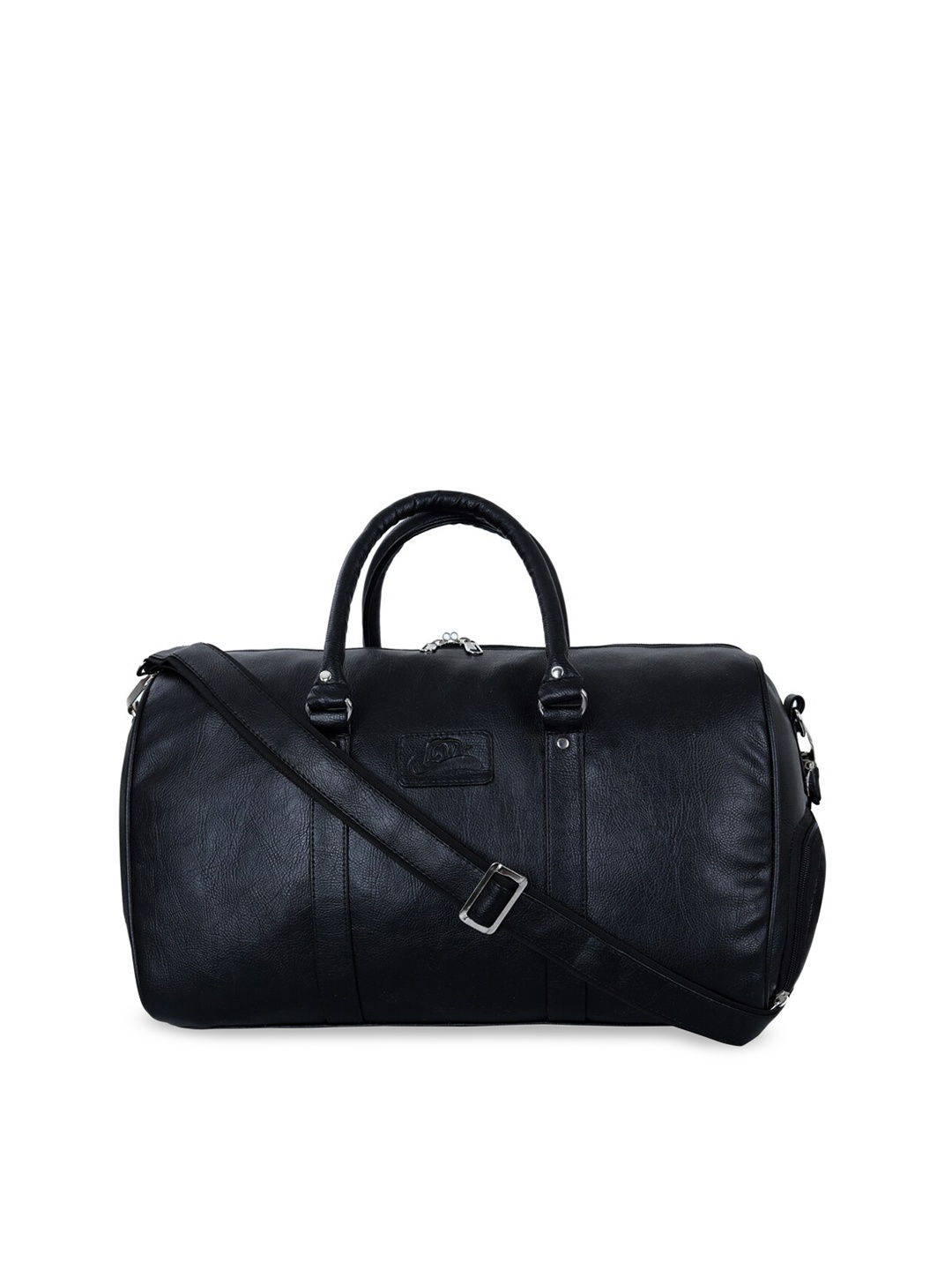 

Leather World Unisex Black Solid Medium Duffle Bag