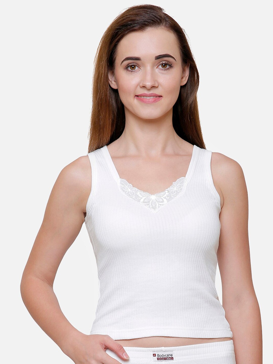 

BODYCARE INSIDER Women Off White Thermal Top B204_85