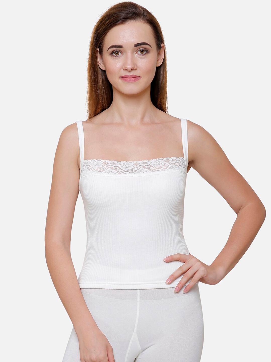 

BODYCARE INSIDER Women White Solid Thermal Top