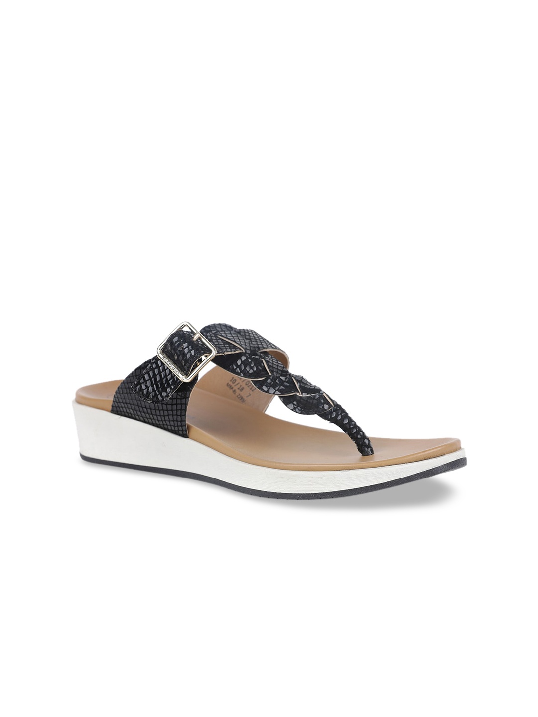 

Hush Puppies Women Black Textured Wedges