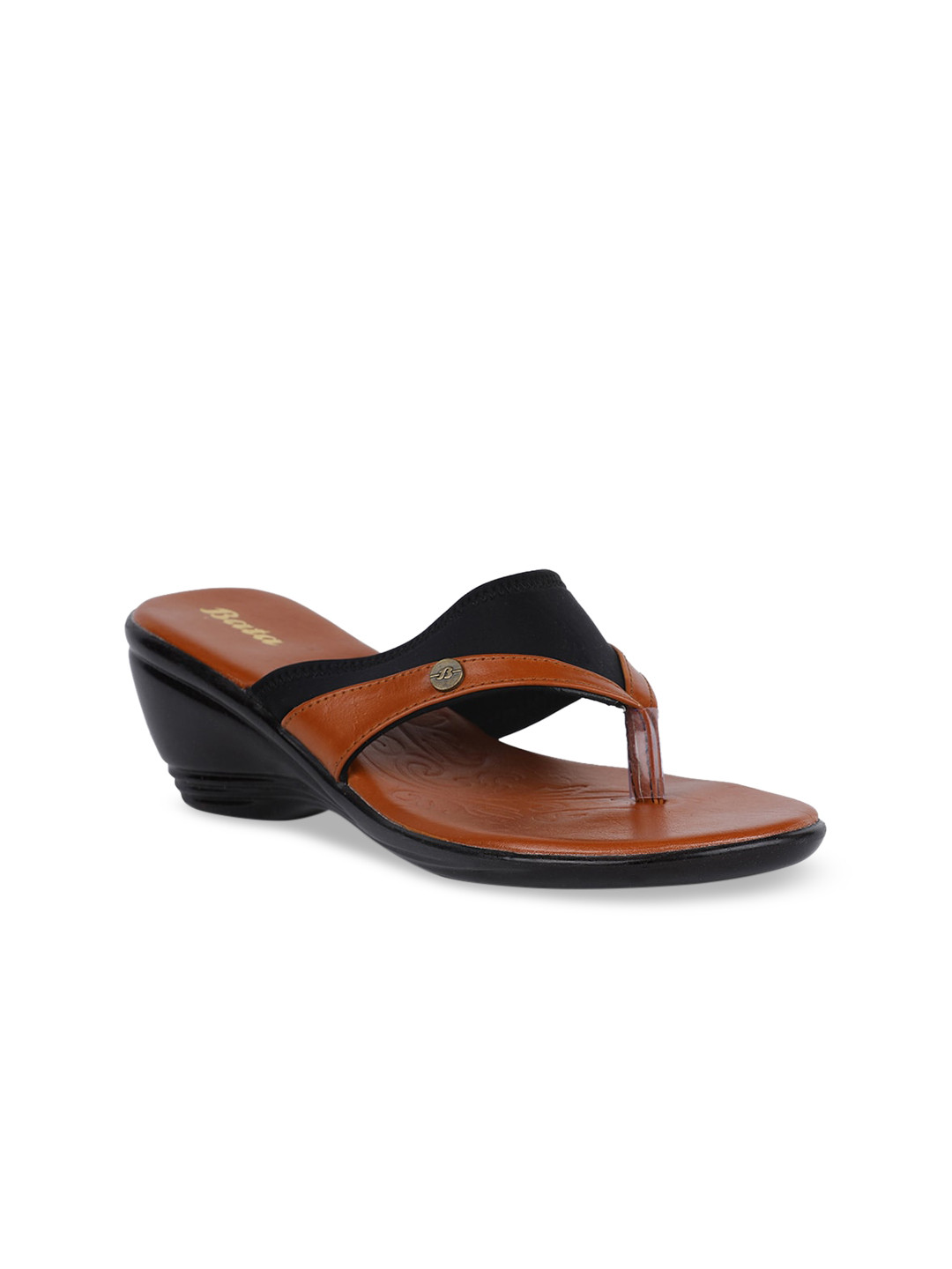 

Bata Women Black & Brown Colourblocked Block Heels