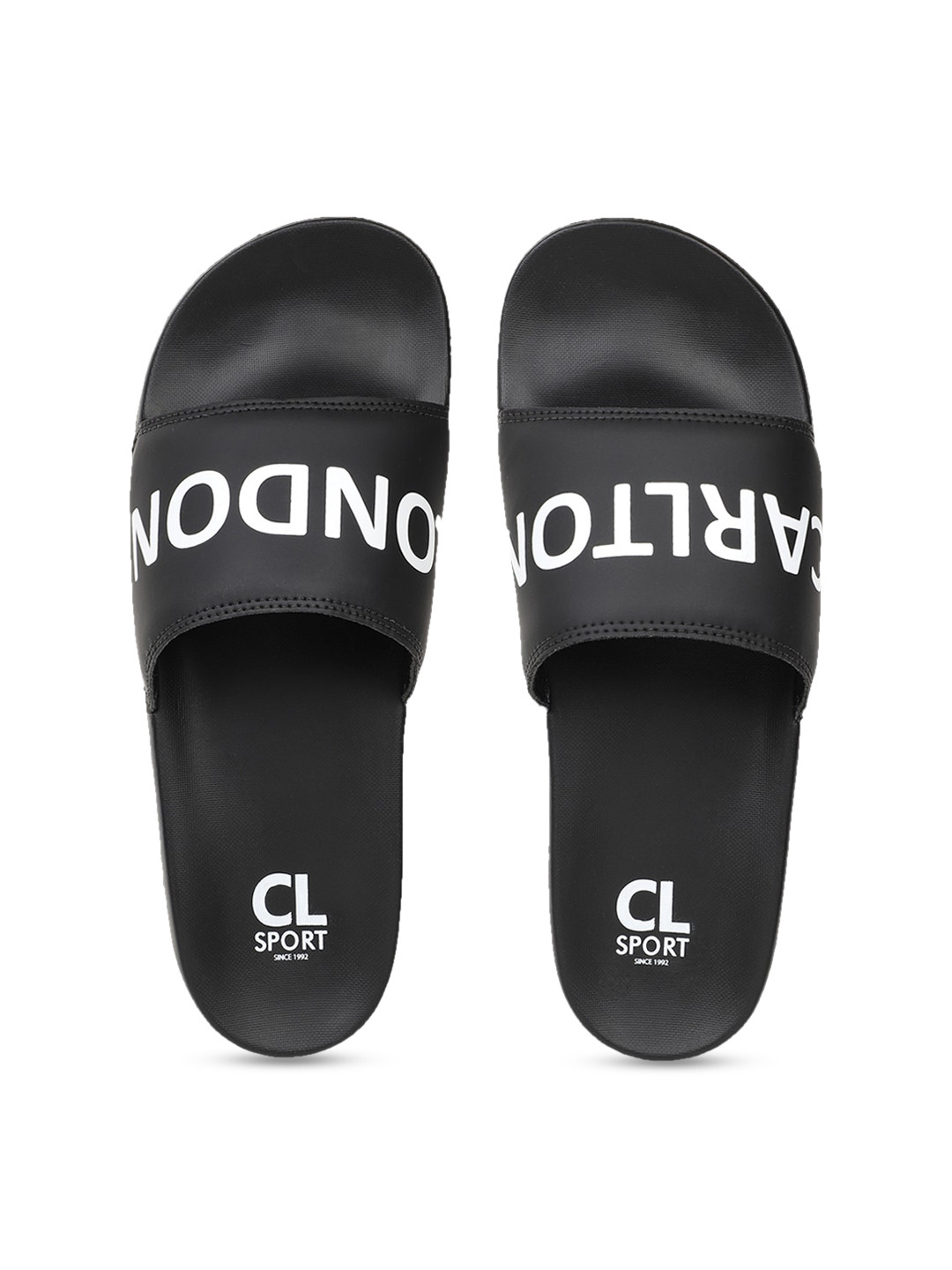 

Carlton London sports Men Black & White Printed Sliders
