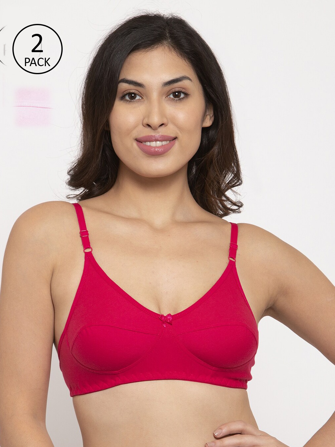 

Innocence Women Fuchsia Pack of 2 Everyday Bras BBAPLIN90562_28B