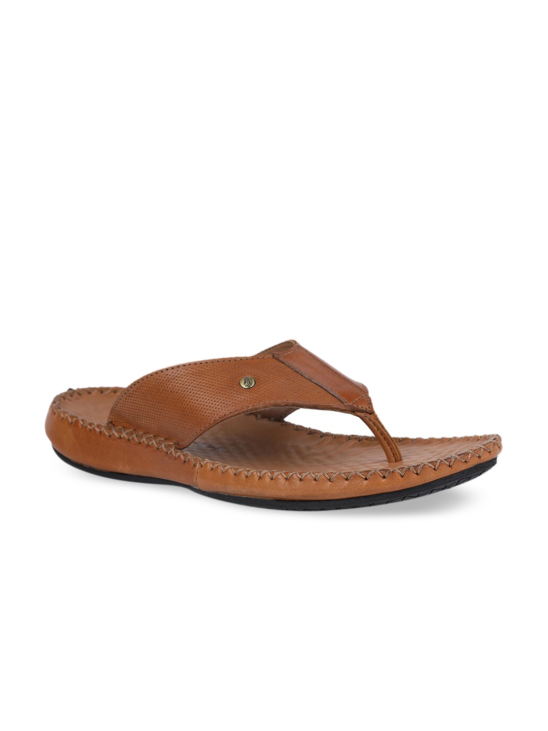 

Hush Puppies Men Brown Leather Comfort Sandals