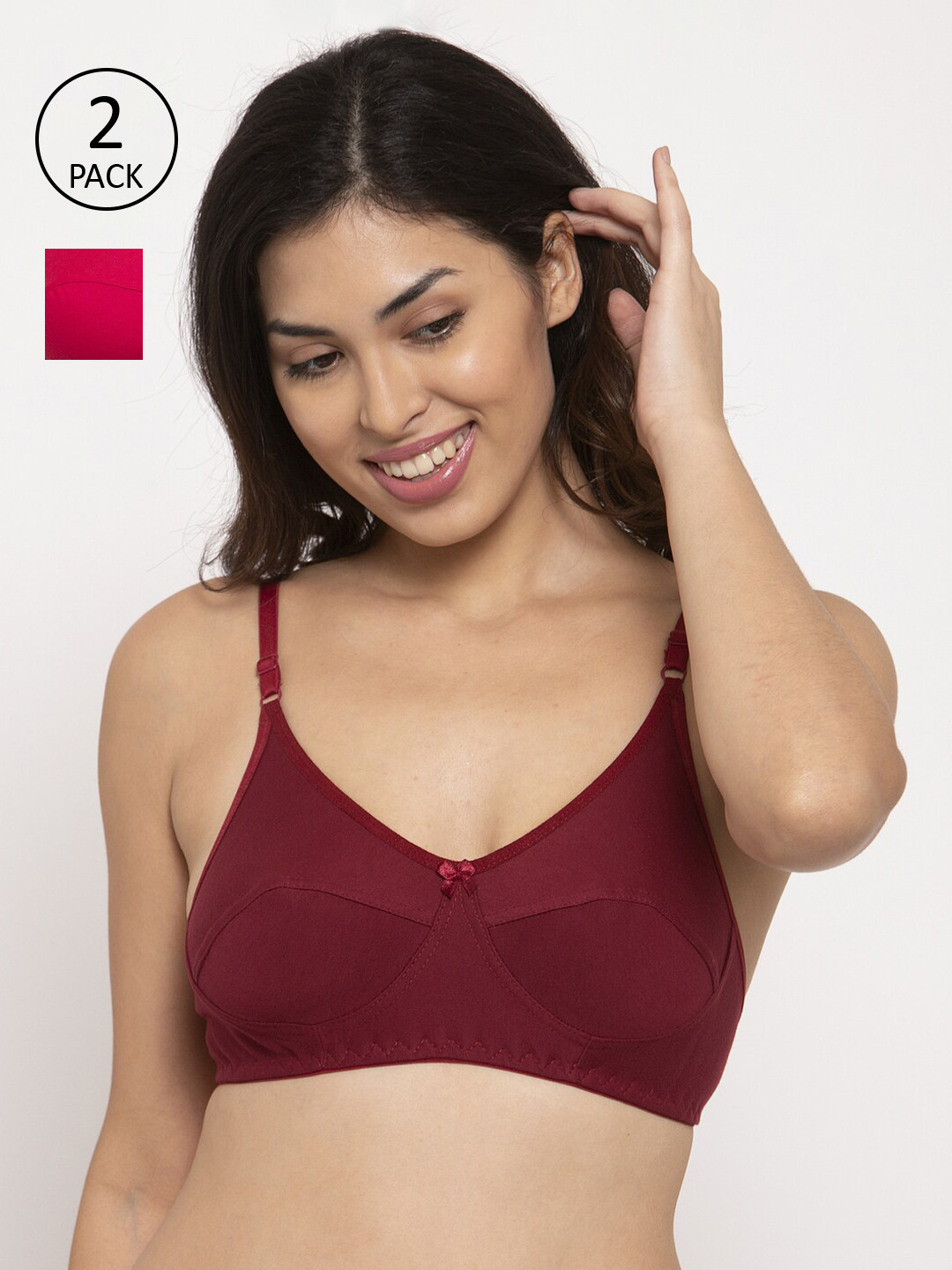 

Innocence Women Maroon Pack of 2 Everyday Bras BBAPLIN90556