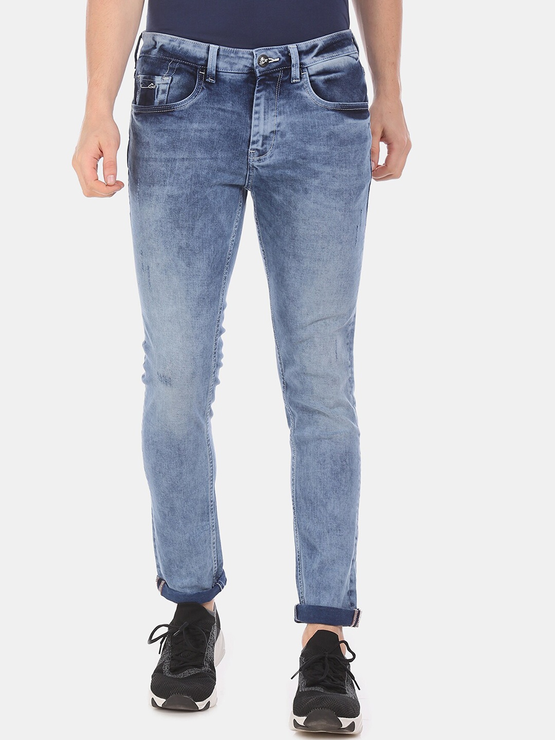

Ed Hardy Men Blue Slim Fit Mid-Rise Clean Look Jeans