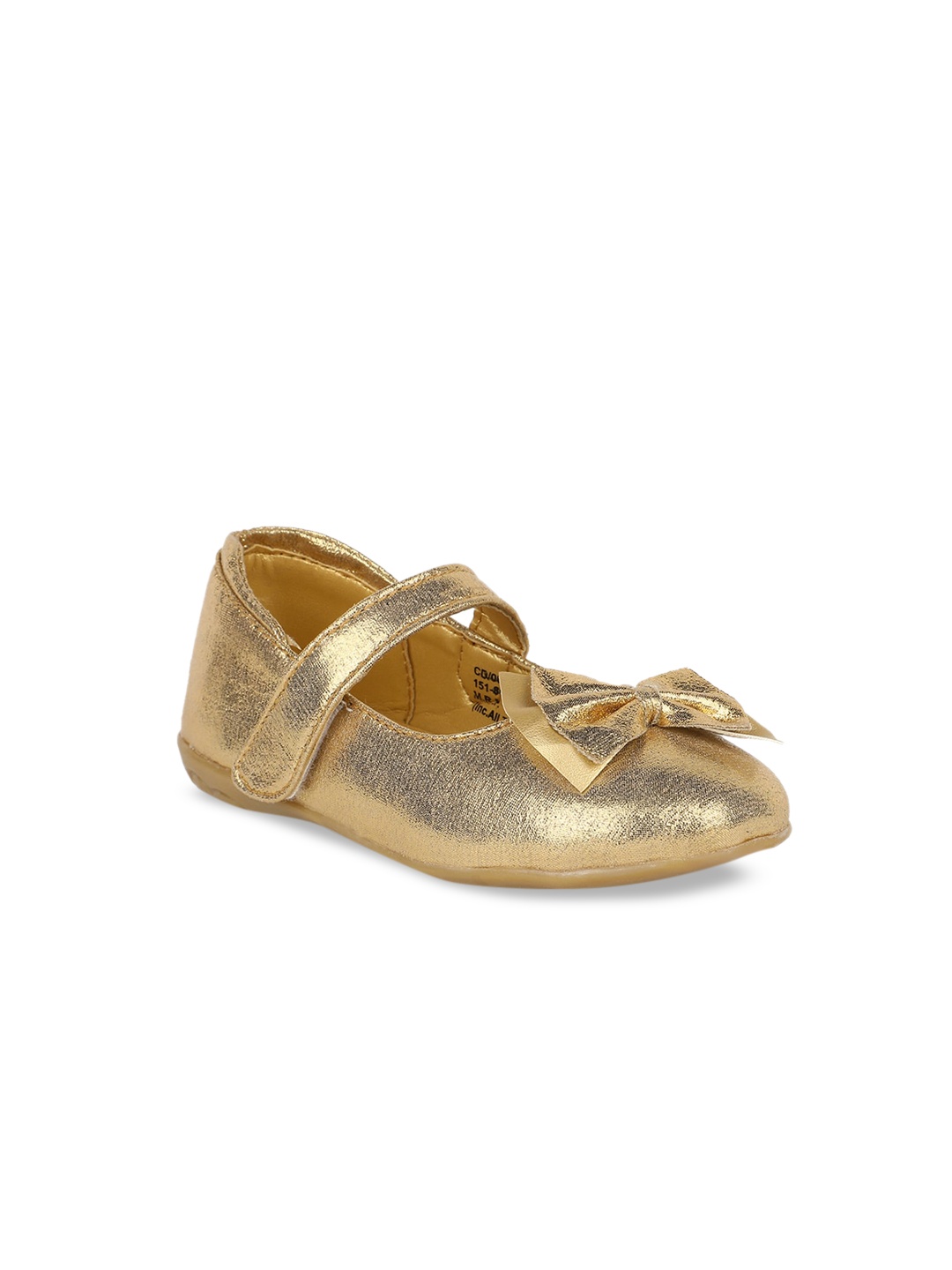 

Bubblegummers Girls Gold-Toned Embellished PU Ballerinas