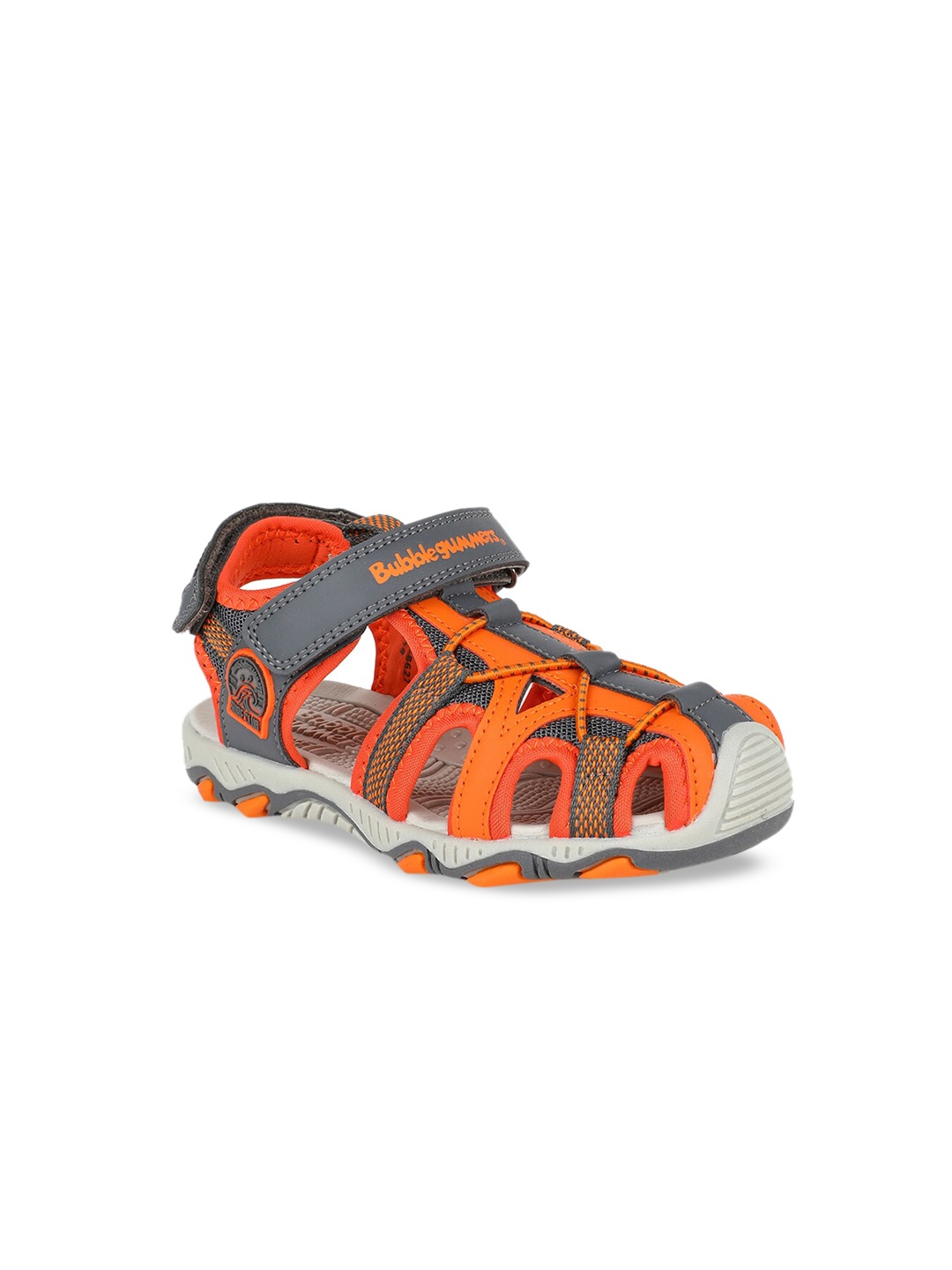 

Bubblegummers Boys Orange & Grey Fisherman Sandals