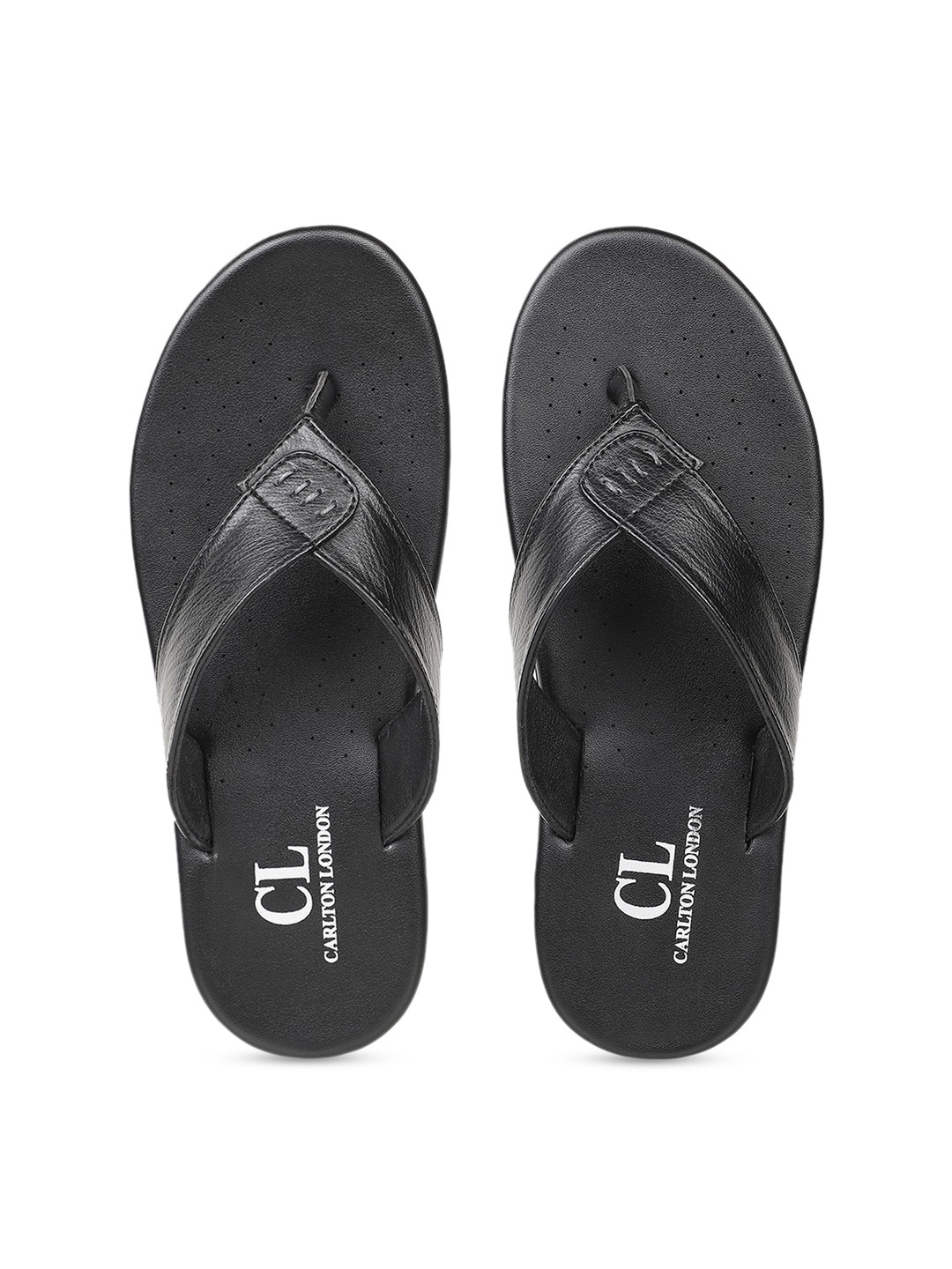 

Carlton London Men Black Comfort Sandals