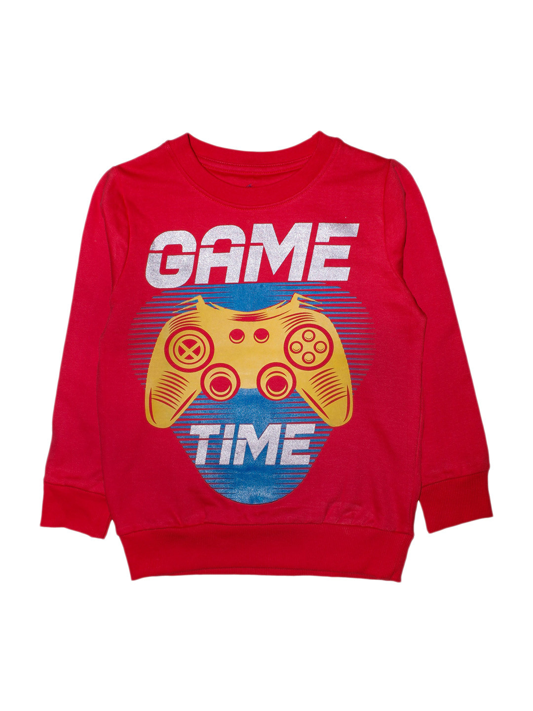 

KiddoPanti Boys Red Printed Sweatshirt