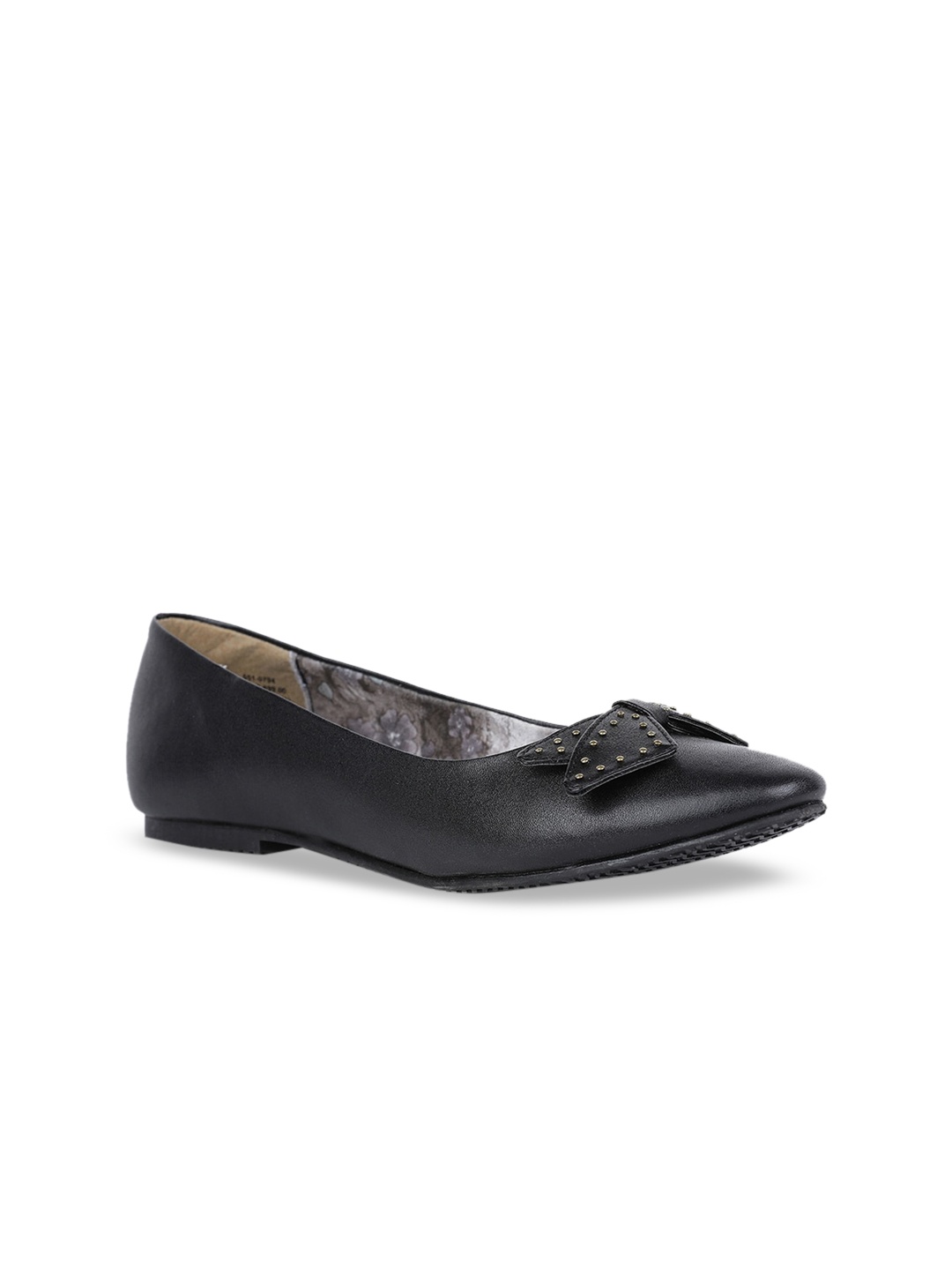 

Footin Women Black Embellished PU Ballerinas