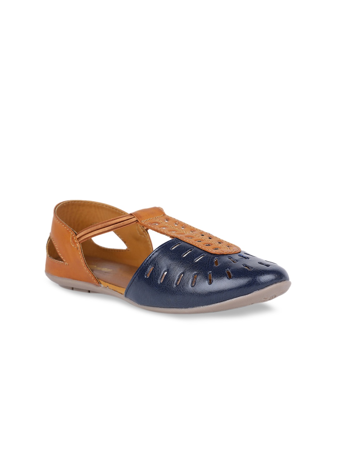 

Bata Women Blue Colourblocked PU Ballerinas