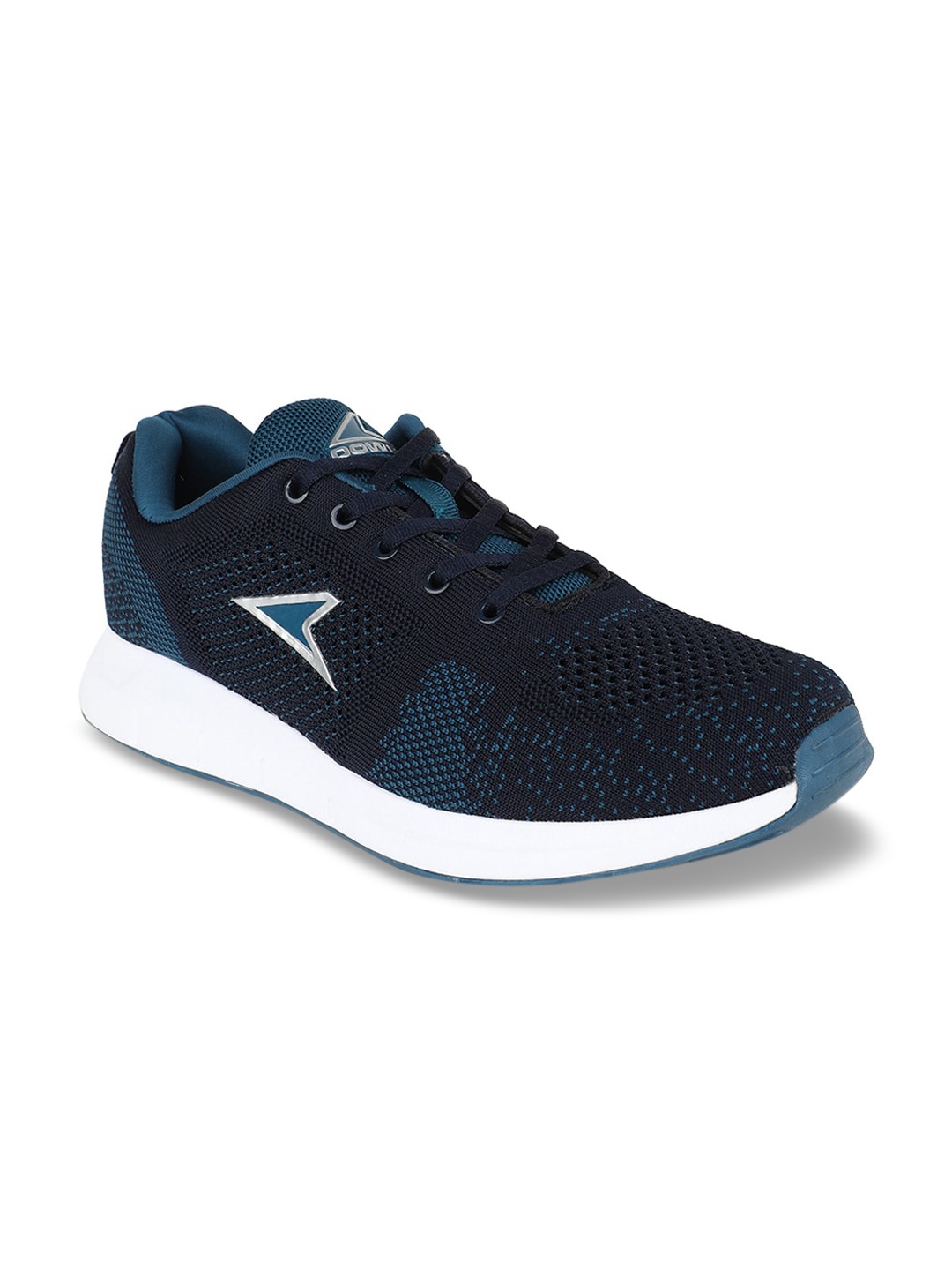 Power Men Blue Solid Mesh Running Shoes
