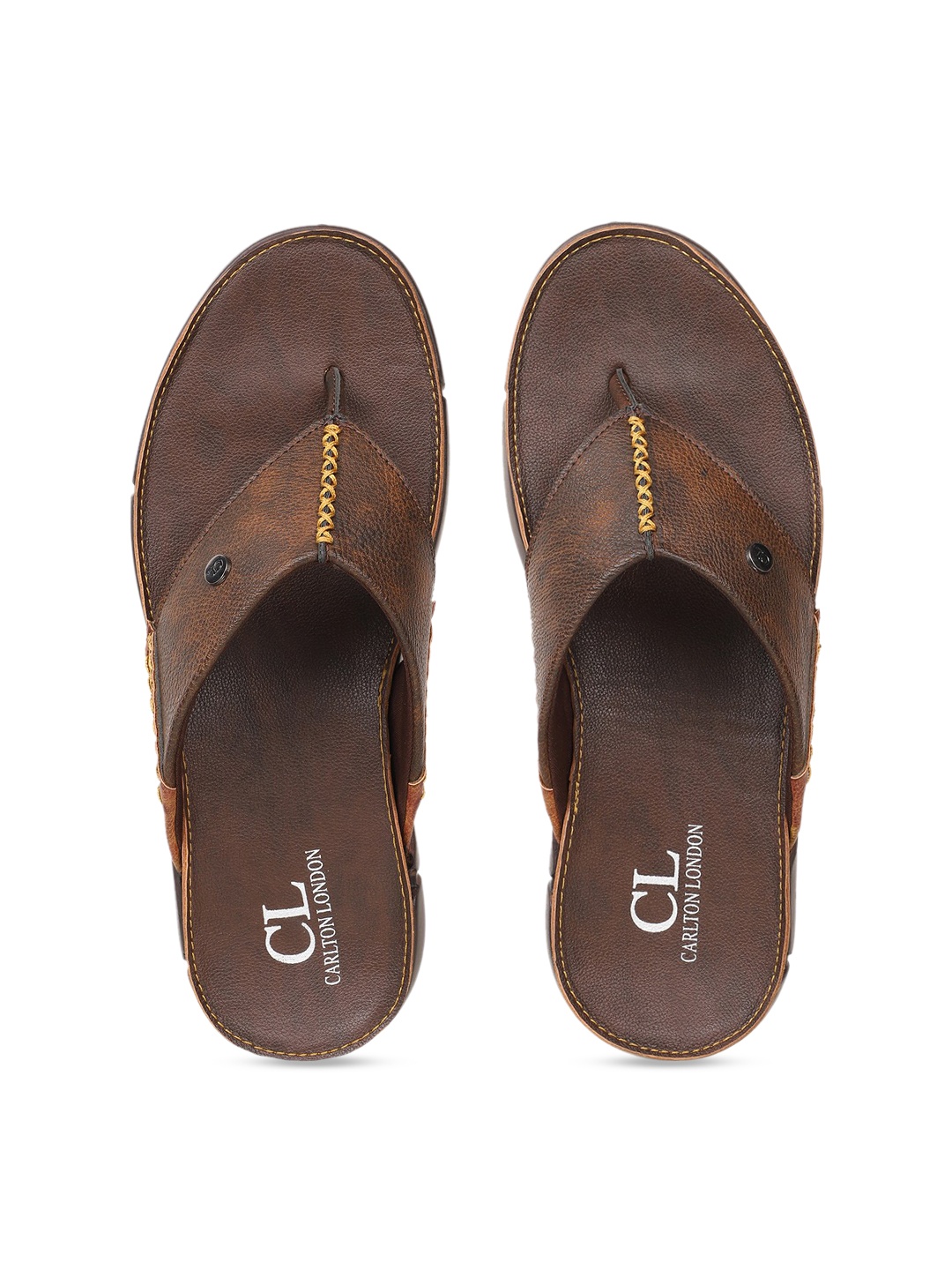 

Carlton London Men Brown Comfort Sandals