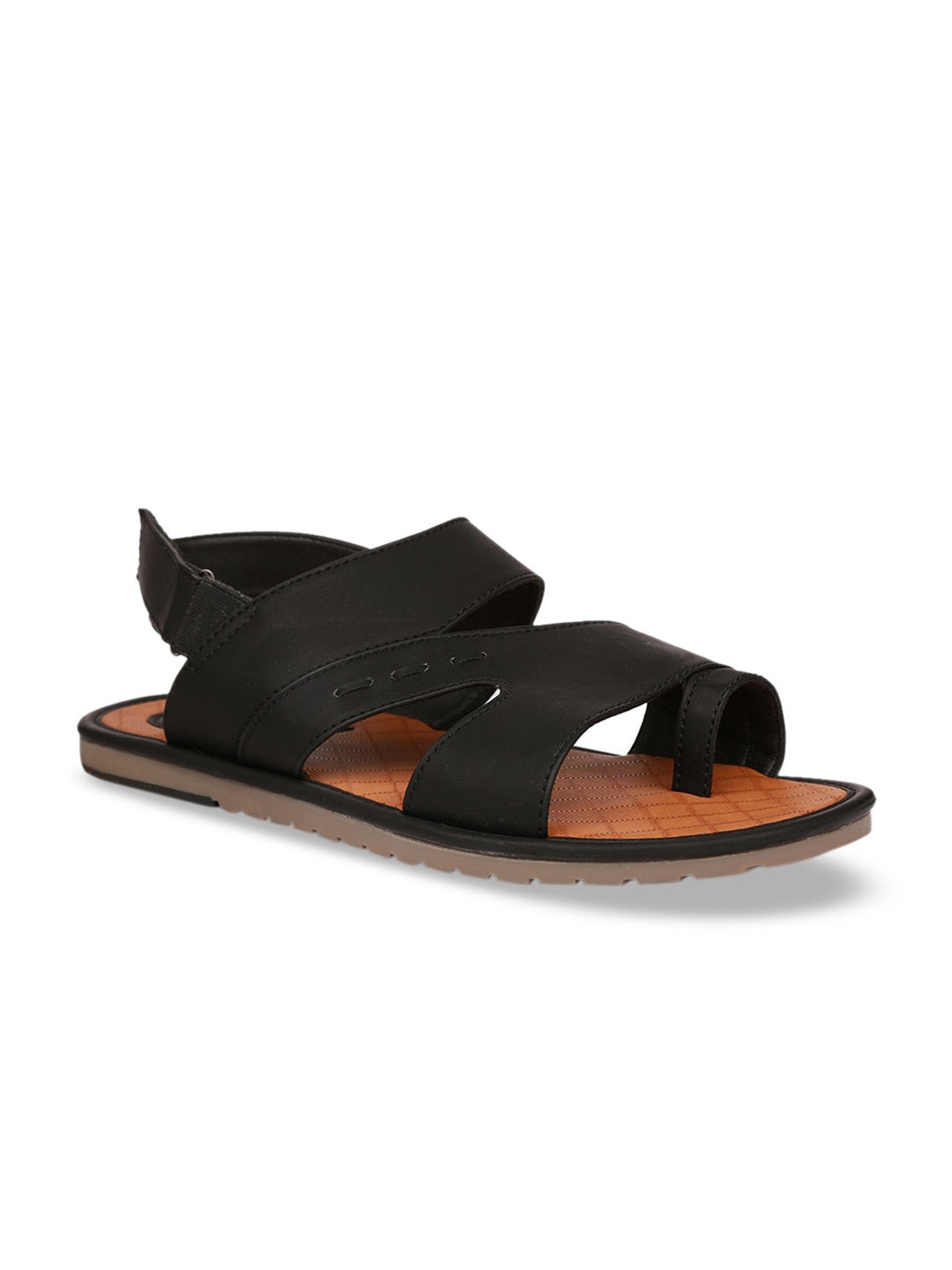 Bata Men Black Solid Comfort Sandals