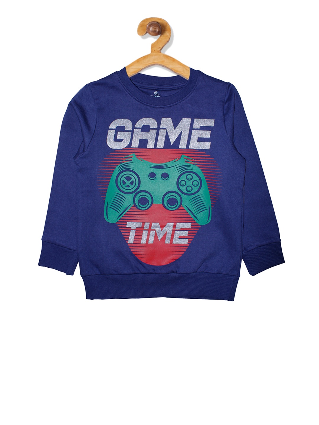 

KiddoPanti Boys Navy Blue Printed Sweatshirt