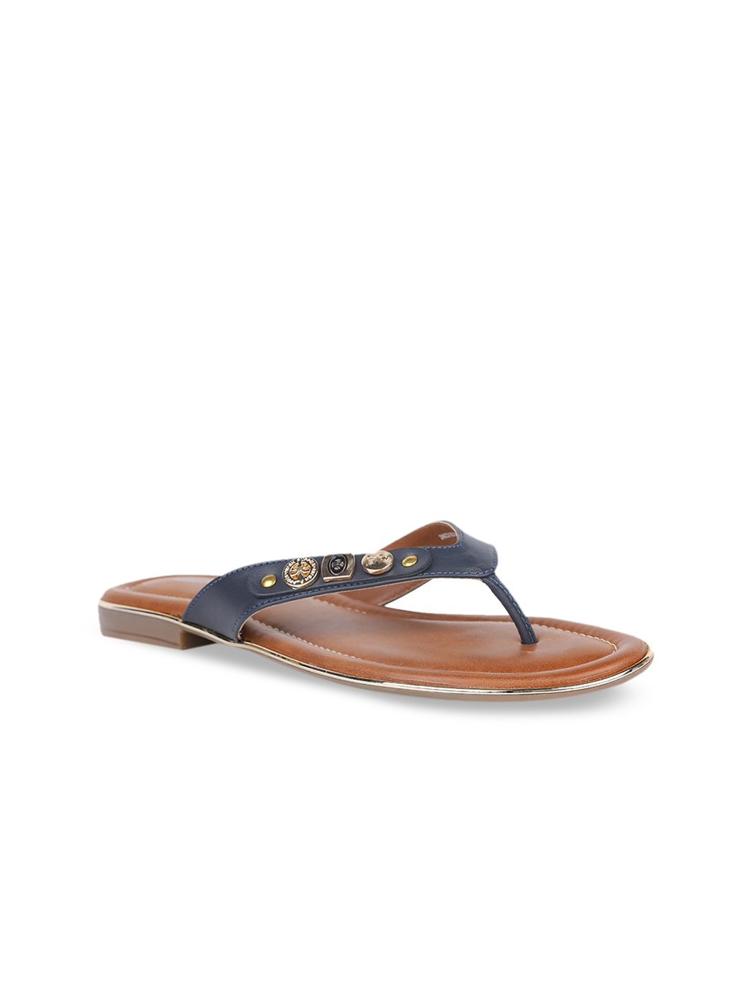 Hush Puppies Women Navy Blue Textured Open Toe Flats