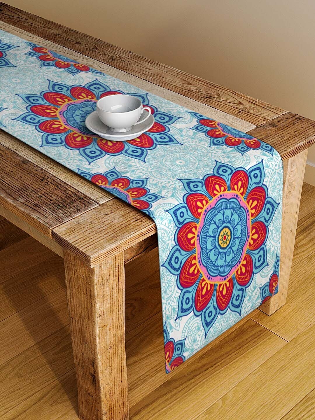 

Alina decor Blue & Red Ethnic Printed Rectangular Table Runner