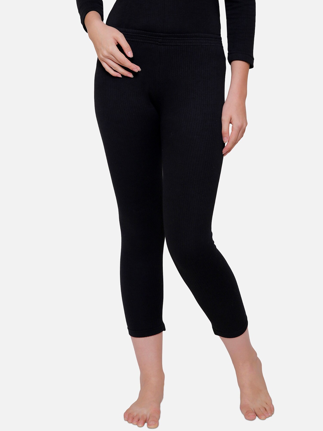 

BODYCARE INSIDER Women Black Solid Thermal Bottoms B202BL_95