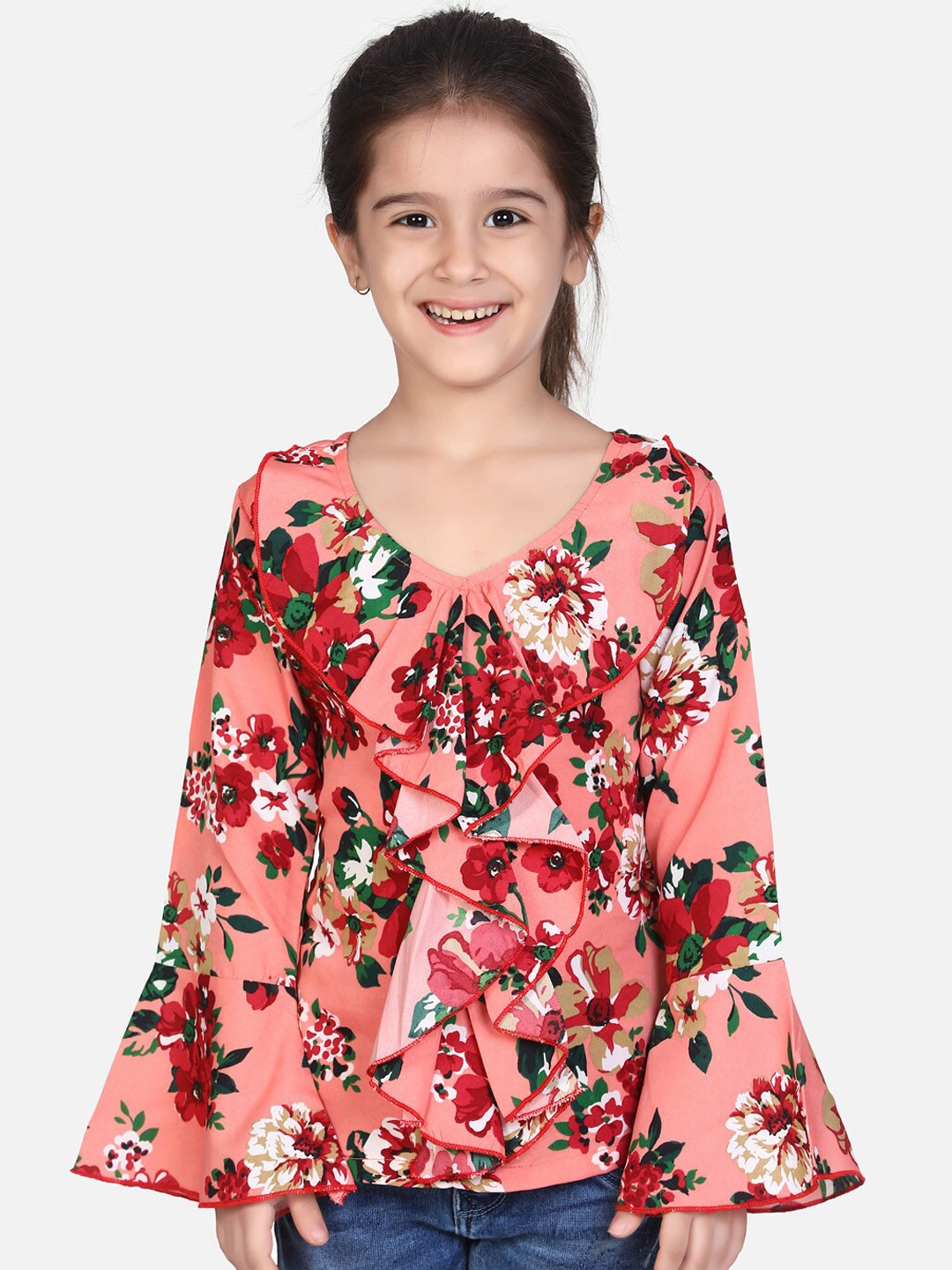 

Cutiekins Girls Rust Printed Top