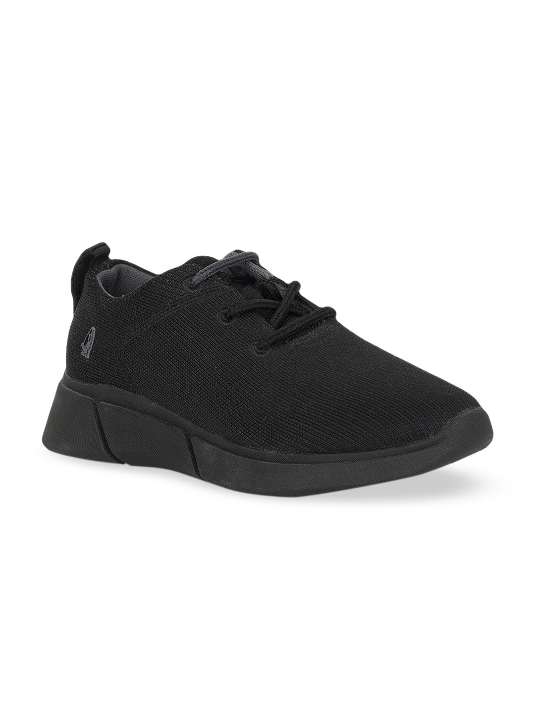 

Hush Puppies Women Black Solid Mesh Mid-Top Sneakers