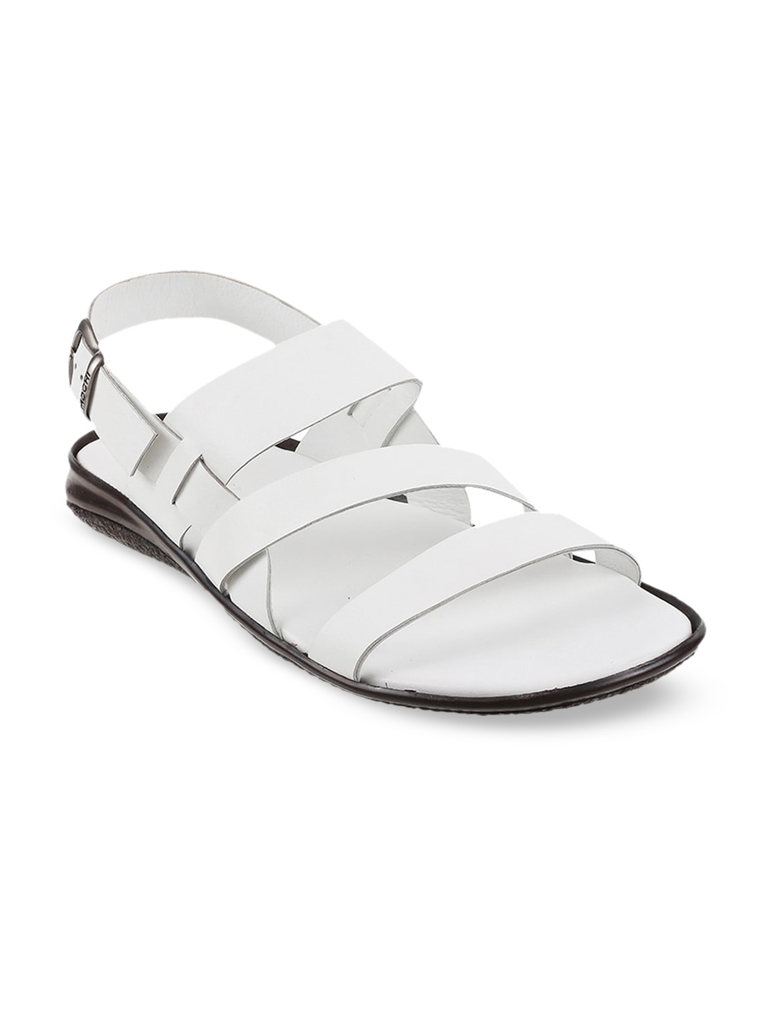 

Mochi Men White Solid Comfort Sandals