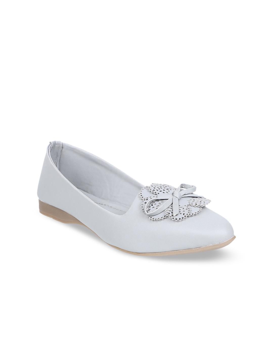 

SHUZ TOUCH Women Grey Solid Ballerinas