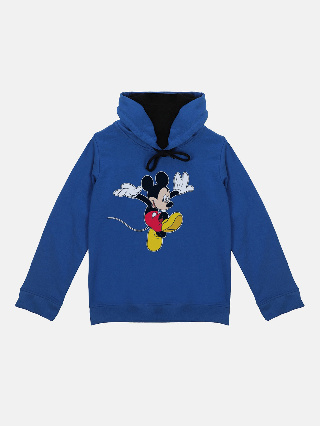 

Mickey Mouse Boys Black Printed Hooded Sweatshirt With Attached Face Covering, Navy blue