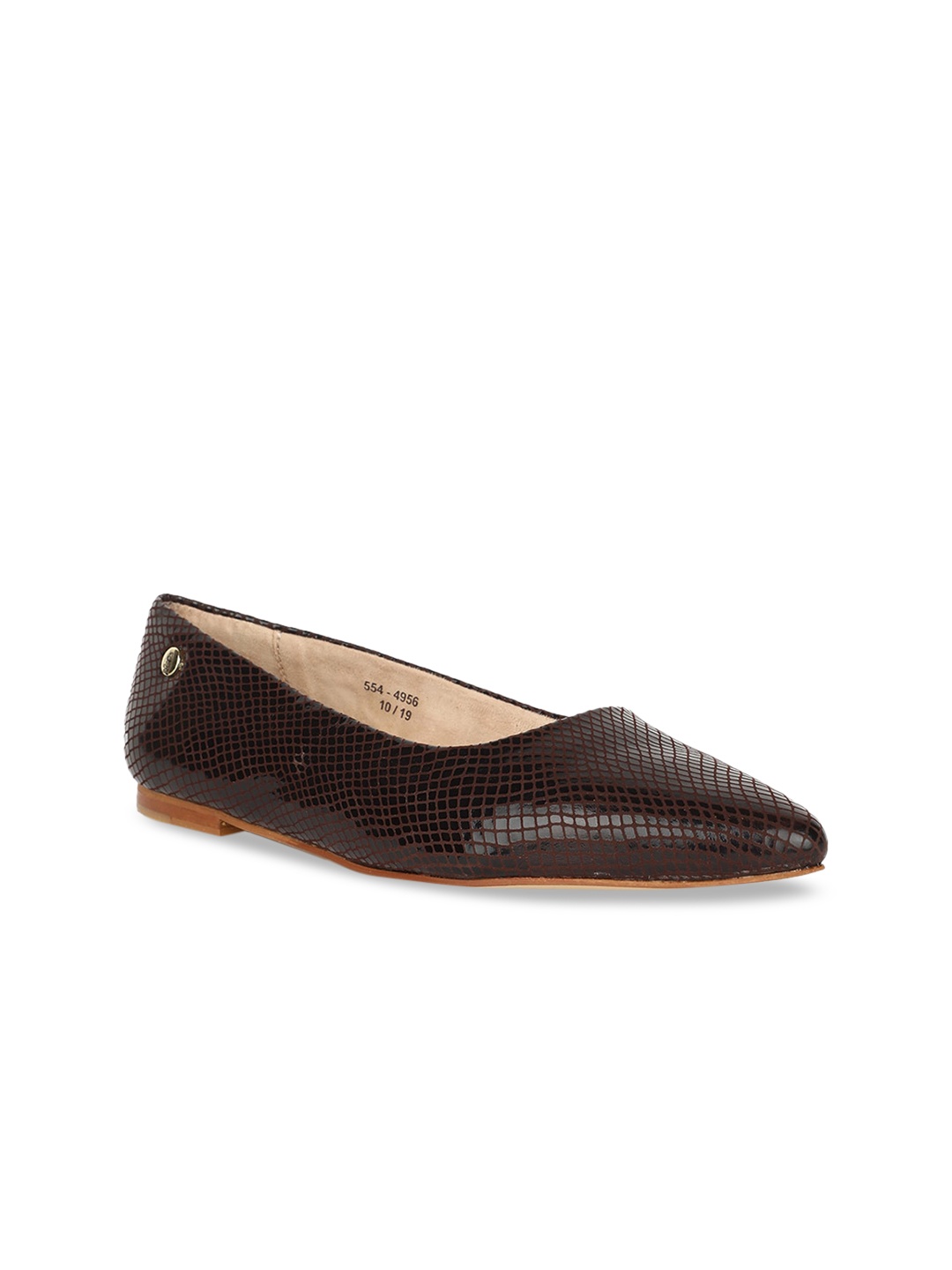 

Hush Puppies Women Brown Textured Ballerinas
