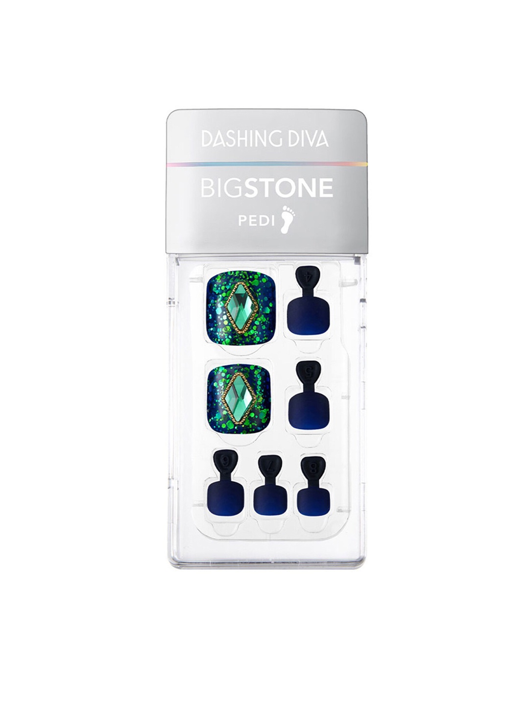 

DASHING DIVA MAGICPRESS Blue Onyx Artificial Nails