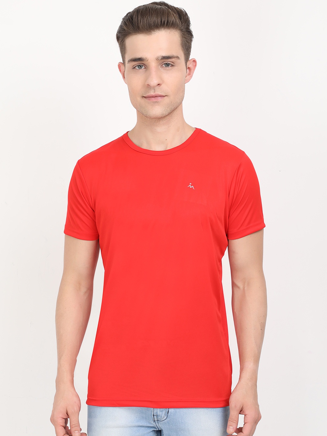 Masculino Latino Men Red Rapid-Dry Sports T-shirt