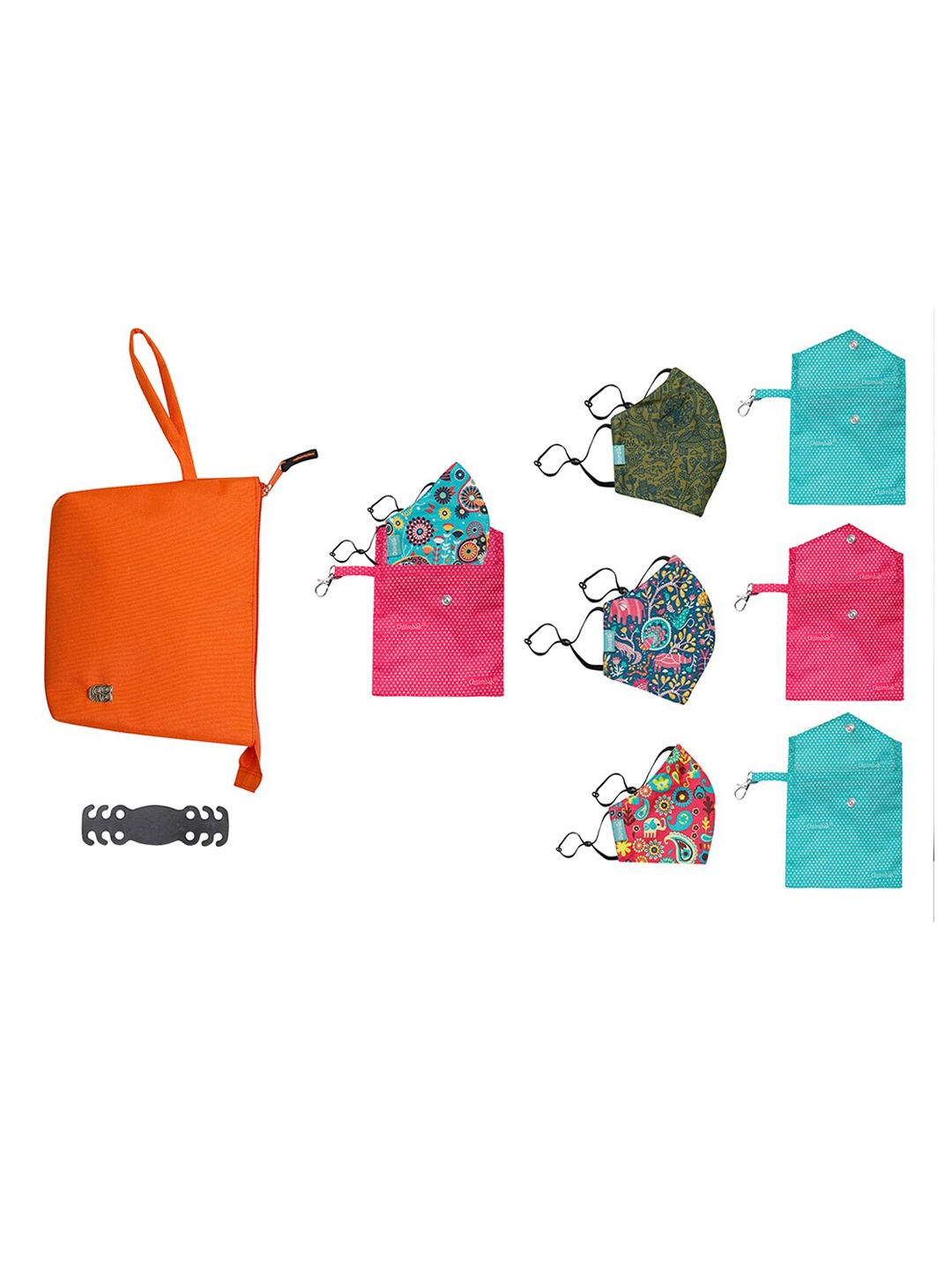 

Chumbak Unisex Pack Of 4 2-Ply Protective Outdoor Masks, Teal