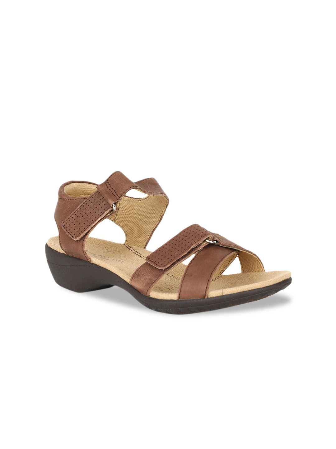 

Hush Puppies Women Brown Solid Comfort Heels