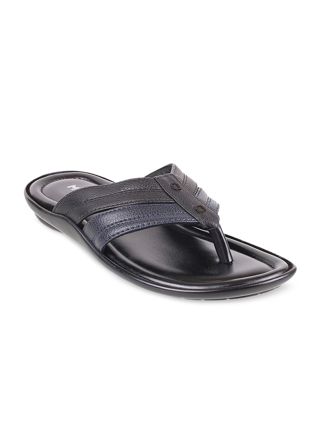 

Mochi Men Black Solid Comfort Sandals