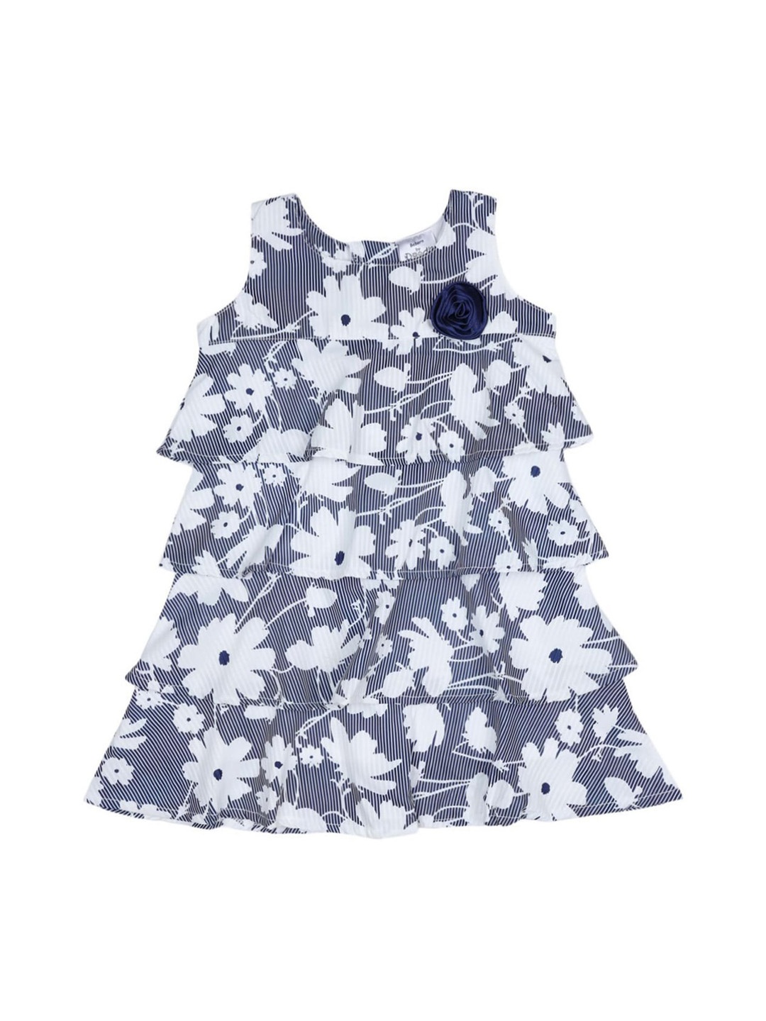 

Doodle Girls Navy Blue Printed A-Line Dress