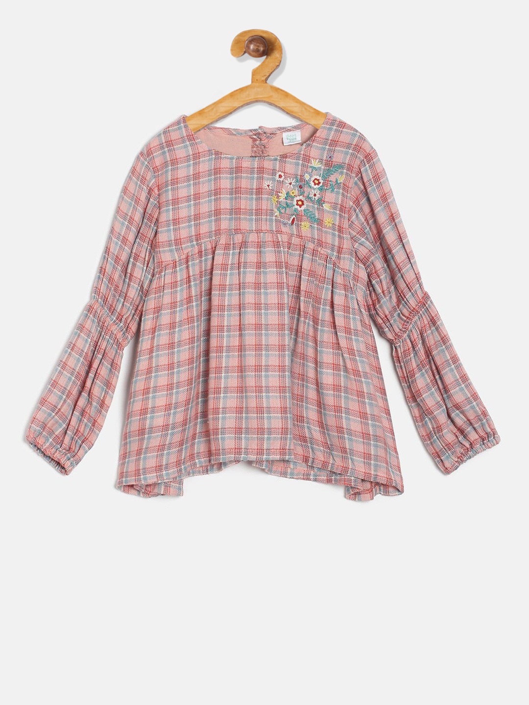 

MINI KLUB Girls Red Checked A-Line Dress