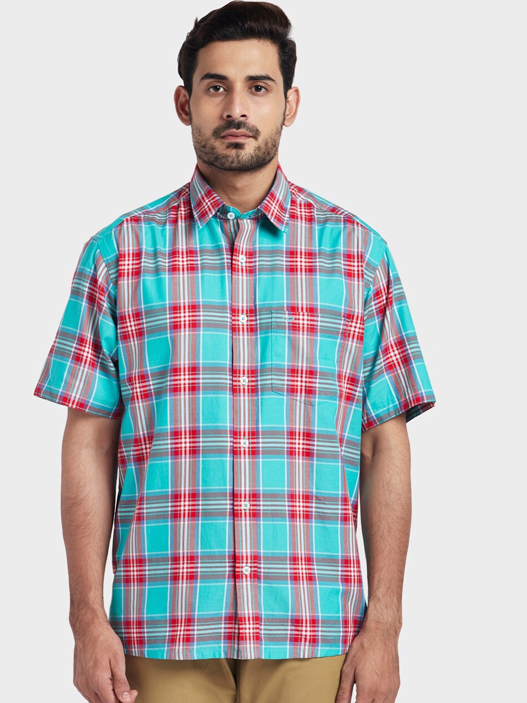 

ColorPlus Men Multicoloured Regular Fit Checked Casual Shirt, Multi