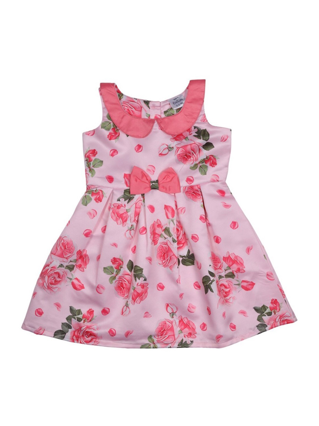 

Doodle Girls Pink Printed Fit and Flare Dress