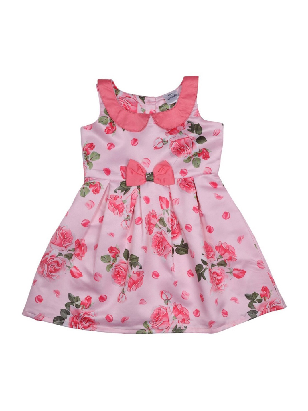 

Doodle Girls Pink Printed Fit and Flare Dress