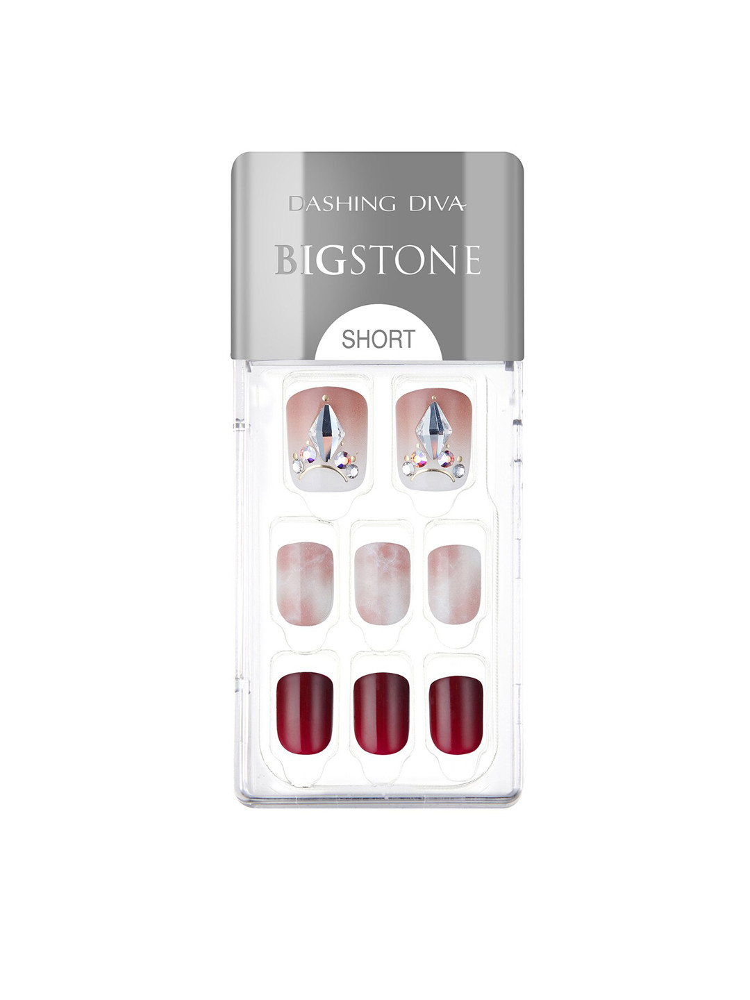 

Dashing Diva Pink Magic Press Big Stone Mani Glam Move Aria Artificial Nails