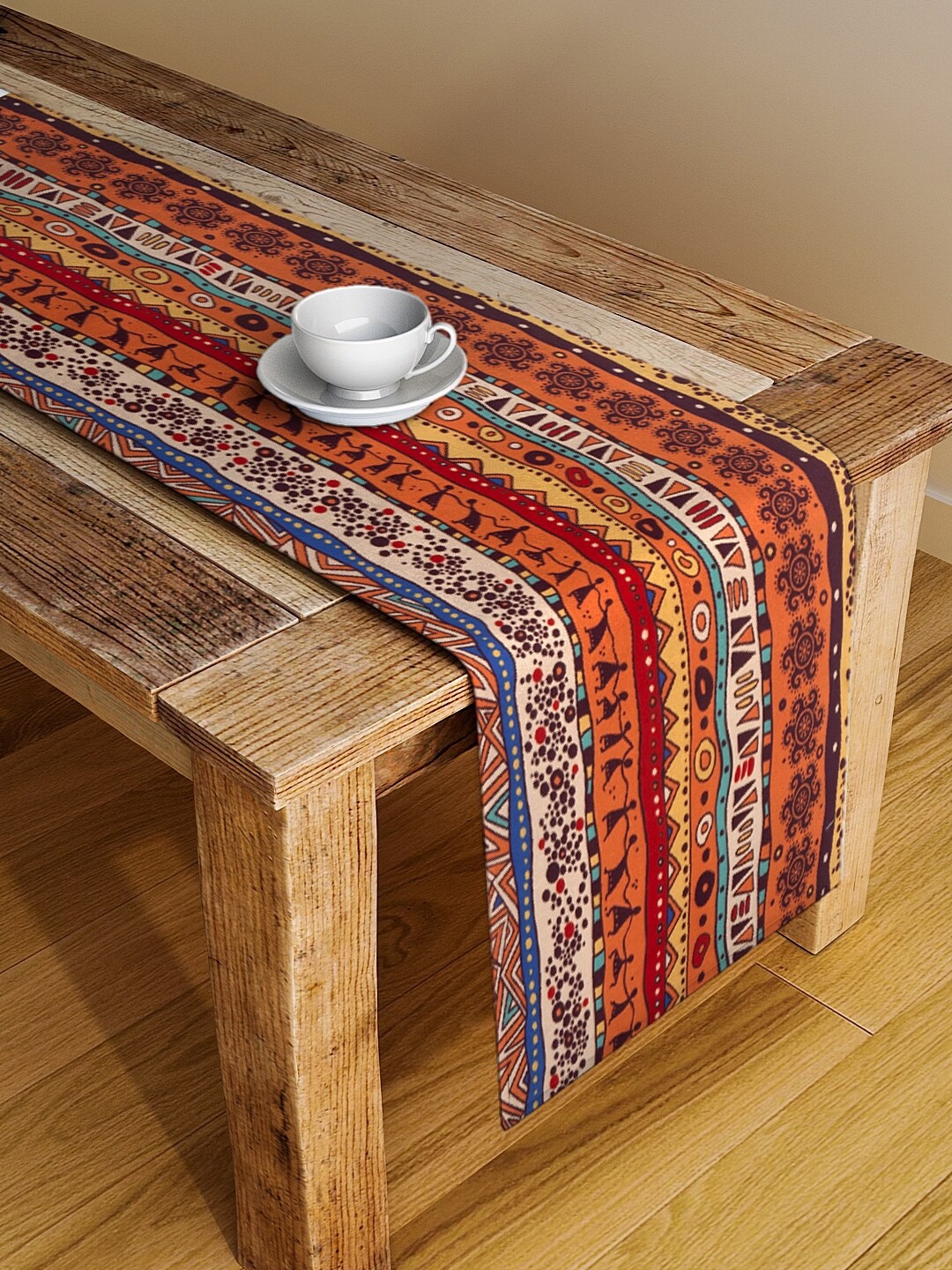 

Alina decor Orange & Red Digital Printed Table Runner