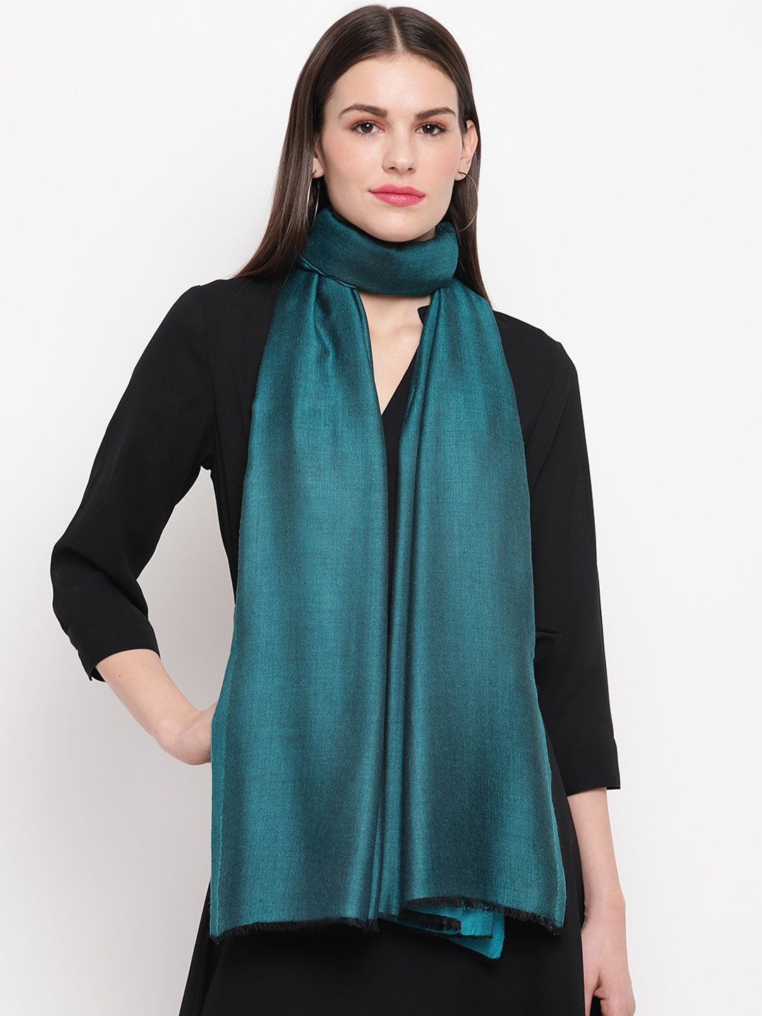 

Tossido Turquoise Blue Solid Stole