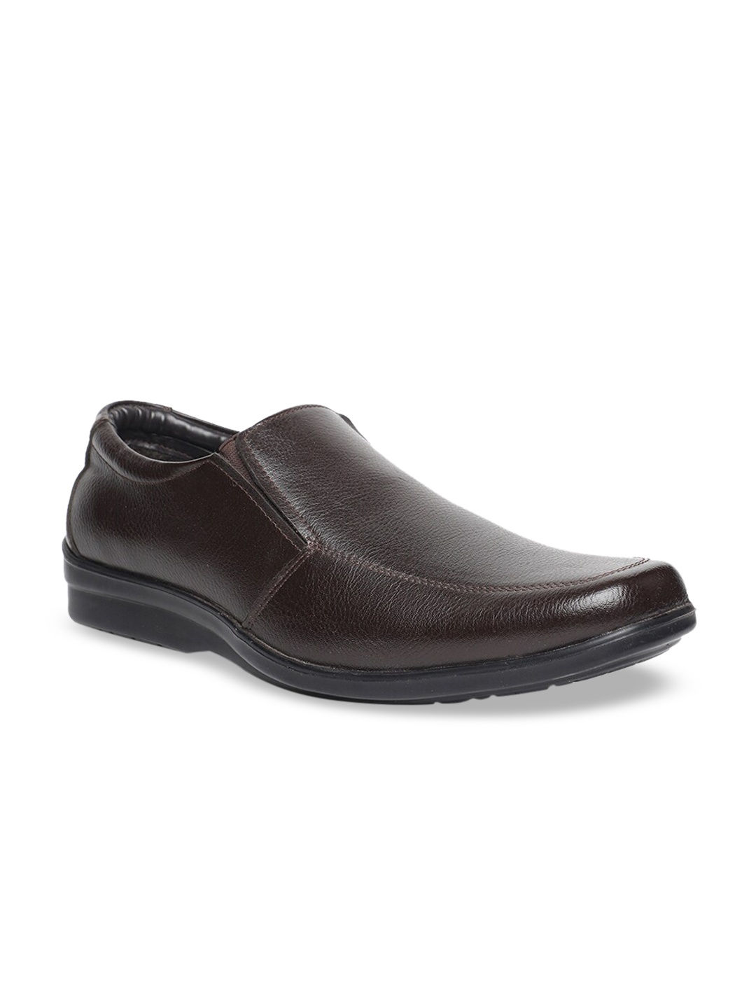 

Bata Men Brown Solid Formal Slip-Ons