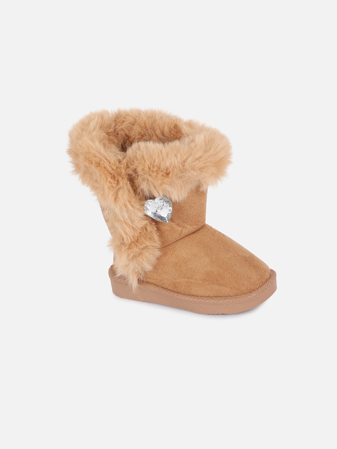 

PASSION PETALS Girls Brown Suede High-Top Flat Boots