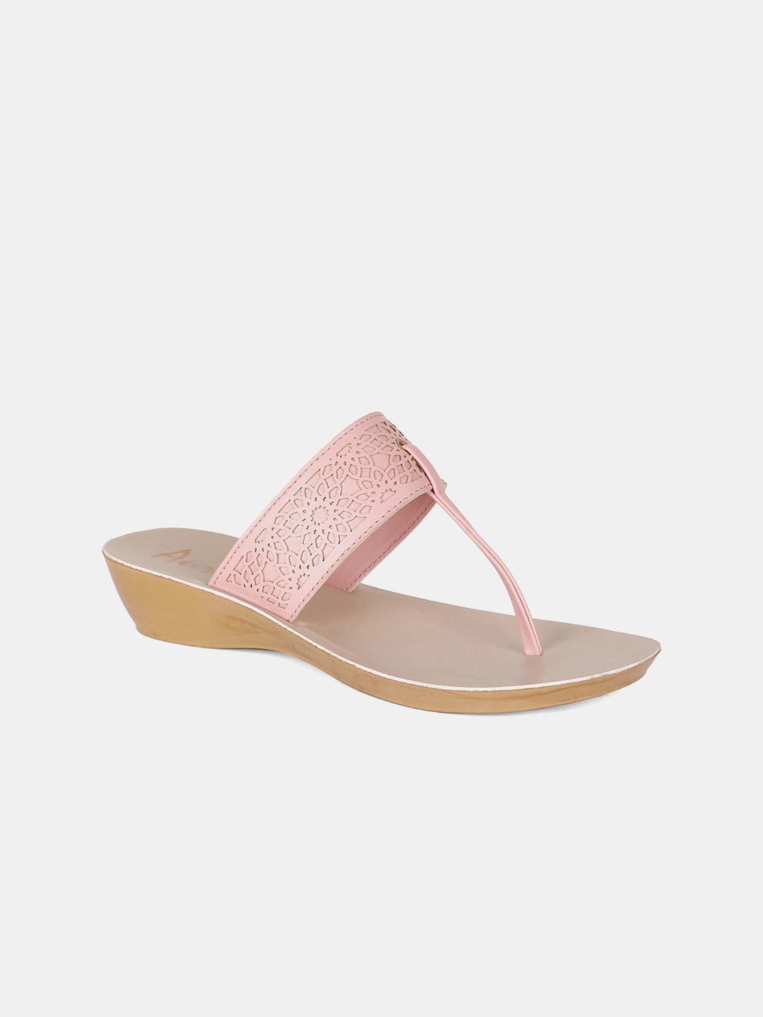

AURELIA Women Pink Woven Design Sandals