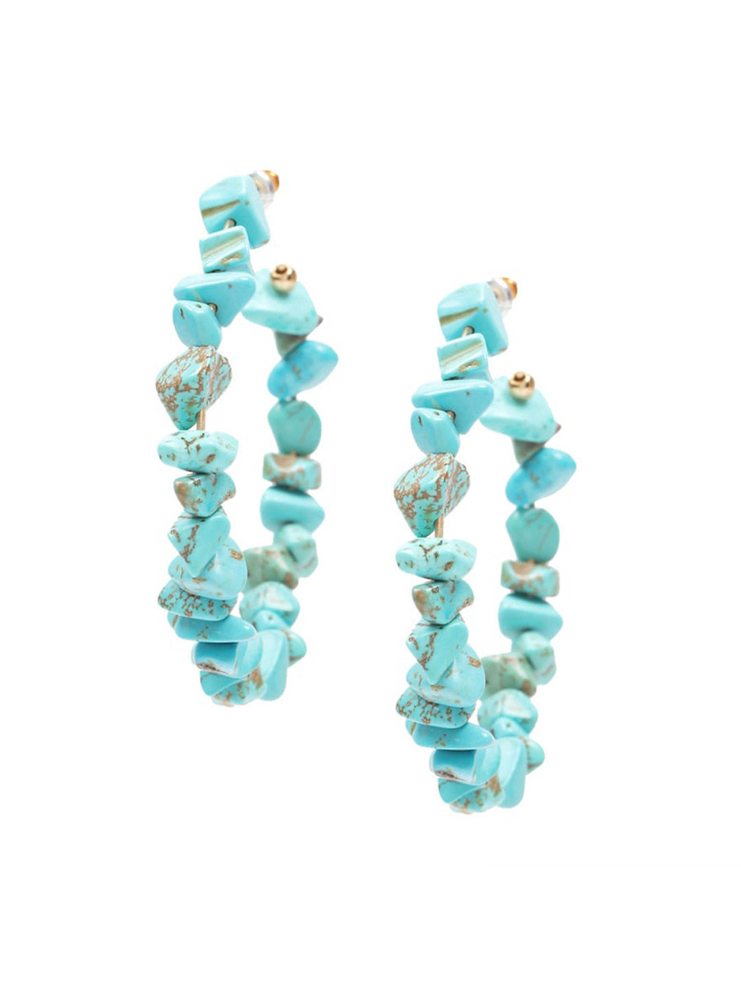 

FOREVER 21 Blue Circular Hoop Earrings