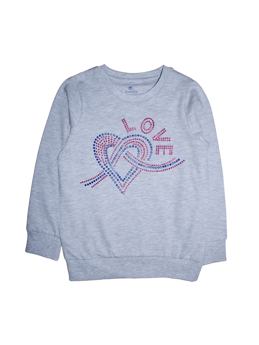 

KiddoPanti Girls Grey Embellished Sweatshirt